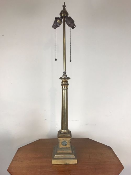 A Late 19th Century Classical Gilt Brass Lamp Circa 1870