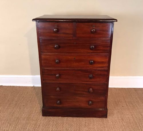 A Victorian Painted Pine and Mahogany Chest of Drawers Circa 1880