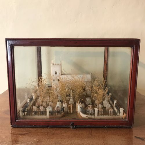 A Victorian Alabaster Model of a Country Church Circa 1890
