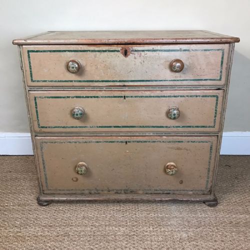 A Late Regency Painted Chest of Drawers Circa 1830.