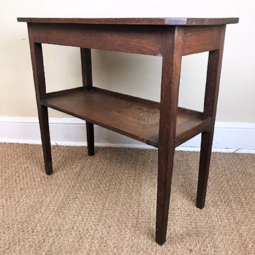 An Arts and Crafts 2 Tier Oak Table Circa 1910.