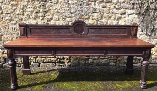 A Large Early Victorian Oregon Pine and Oak Serving or Hall Table Circa 1860