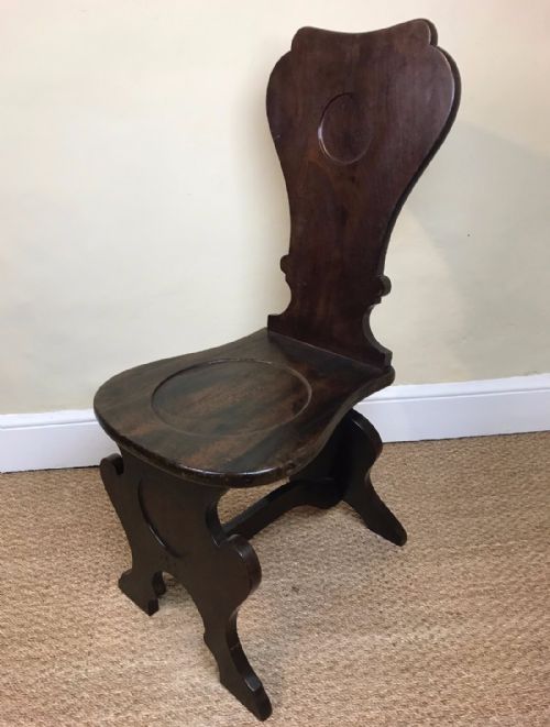 A George 11 Mahogany Hall Chair Circa 1750