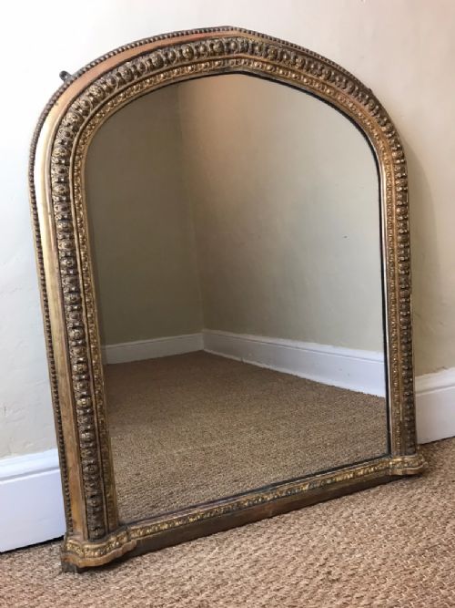 A Victorian Gothic Arched Gilt Mirror Circa 1860