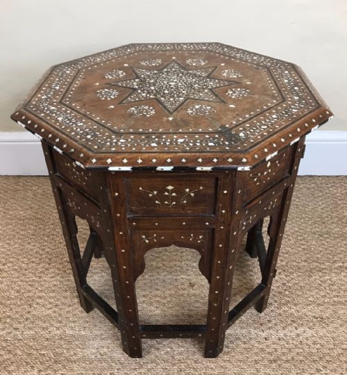 A Hoshiarpur Bone Inlaid Table . Northern India Circa 1890