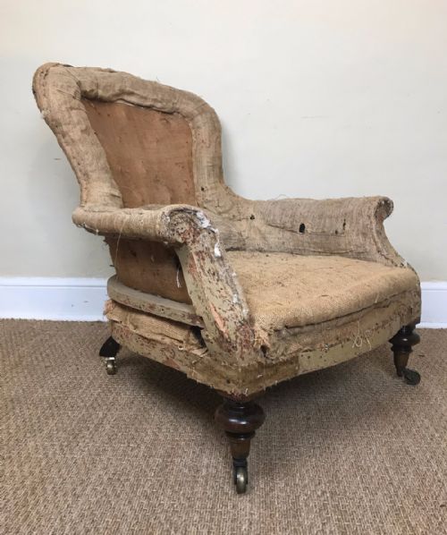 A William IV Mahogany Spoon Back Library Bergere Chair Circa 1835