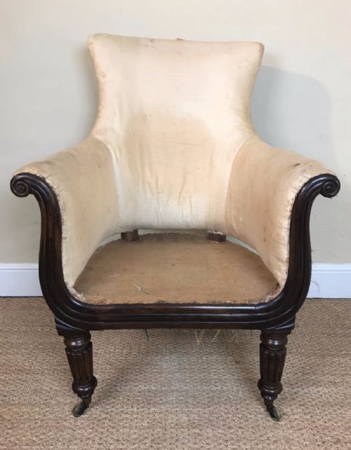 A Regency Mahogany Bergere Library Chair Circa 1820