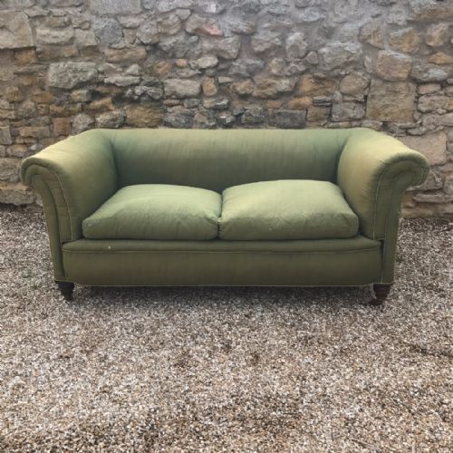 A Late Victorian Mahogany Two Seater Chesterfield Sofa C 1890