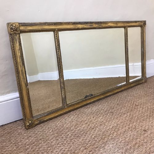 A George IV Triple Plate Gilt Over Mantle Mirror Circa 1830
