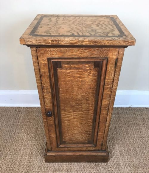 An Aesthetic Movement Hungarian Ash and Ebony Banded Bedside Table Circa 1875