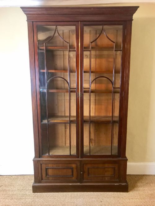 A George IV Mahogany Glazed Standing Bookcase Circa 1830