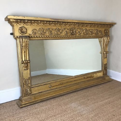 A Large and Imposing Regency Gilt Over Mantel Mirror C 1825