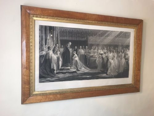 A Large Early Victorian Engraving of the Coronation of Queen Victoria Circa 1838