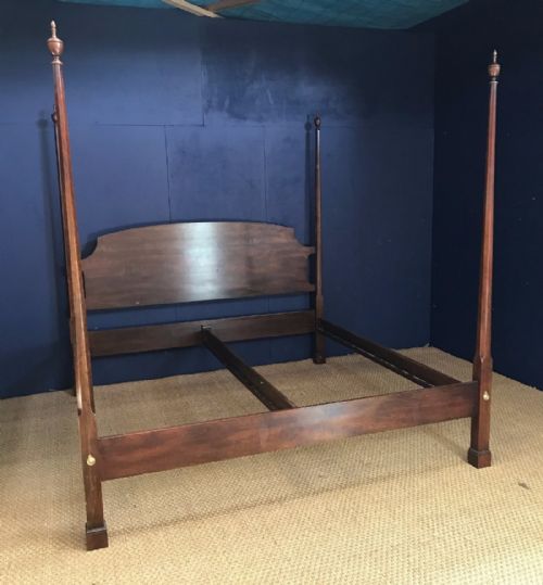 A Very Large Edwardian Mahogany Four Poster Bed Circa 1910