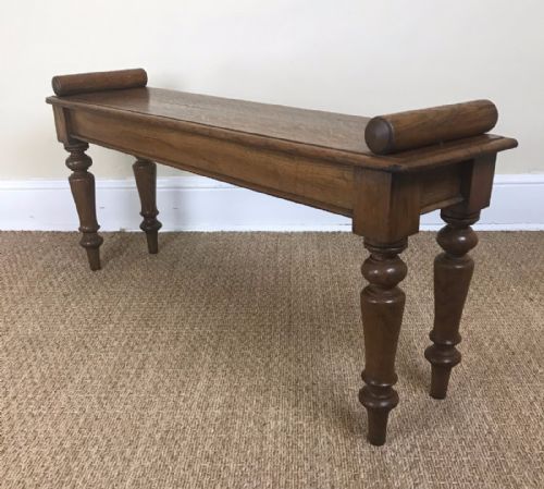A Victorian Oak Hall Bench Circa 1870 in Warm Mid Coloured Oak