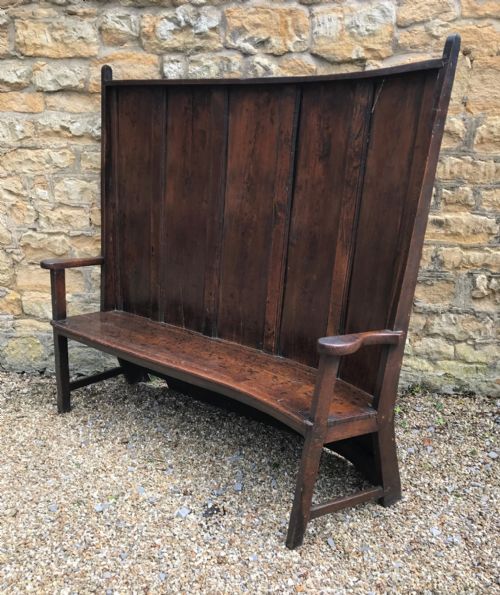 A George 111 Fruitwood and Oak Corner Settle West Country Circa 1800