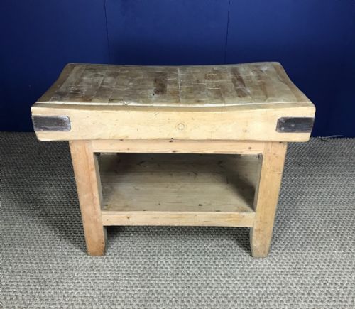 An Edwardian Beech Butchers Block Circa 1910