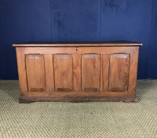 A Large Edwardian Colonial Larchwood Officers Travelling Trunk C 1910