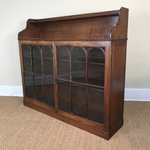 A Regency Mahogany Glazed Cabinet Bookcase Circa 1825