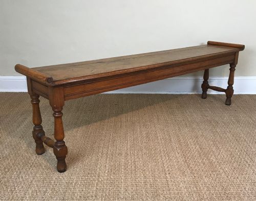 An Aesthetic Movement Long Oak Hall Bench C1880