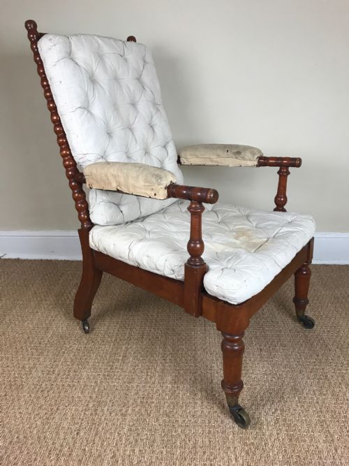 A Good Victorian Walnut Bobbin Armchair Circa 1880