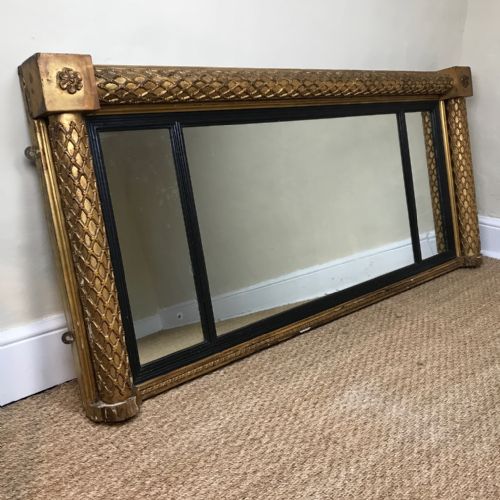 A George IV Gilt Over Mantle Triple Plate Mirror C 1830