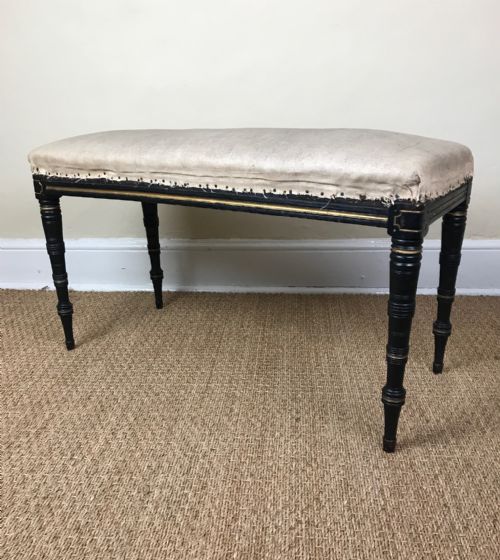 An Aesthetic Movement Ebonised Window Stool C 1880