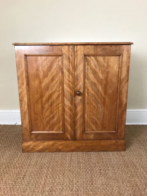 A Small Victorian Satin Birch Side Cabinet Circa 1870