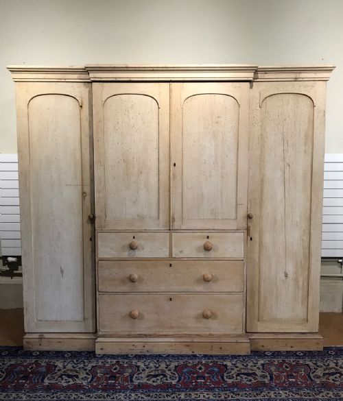 An Early Victorian Dry Pine Compactum Wardrobe Circa 1850