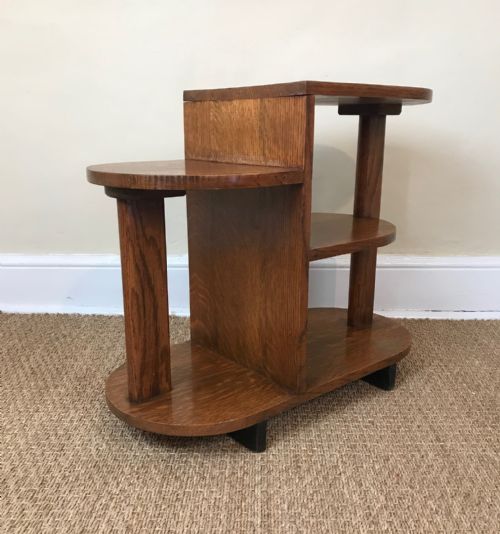 An Art Deco Oak Book Table Circa 1925