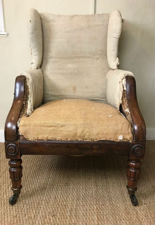 A Large George IV Rosewood Library Chair Circa 1830