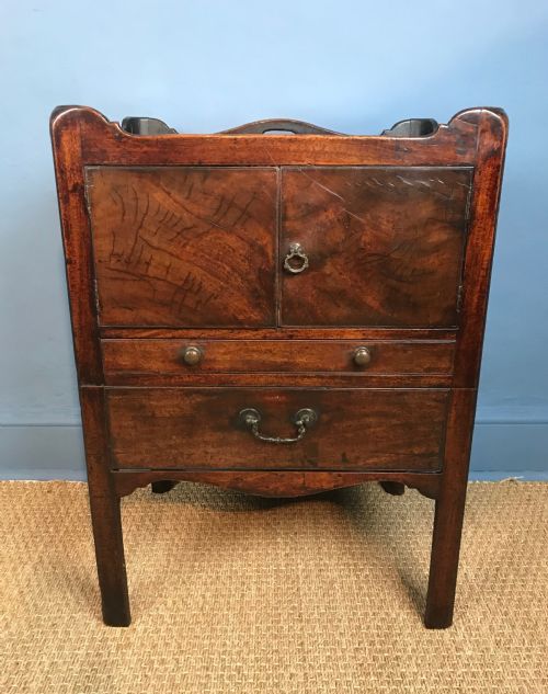 A George 111 Mahogany Tray Top Bedside Table Circa 1780