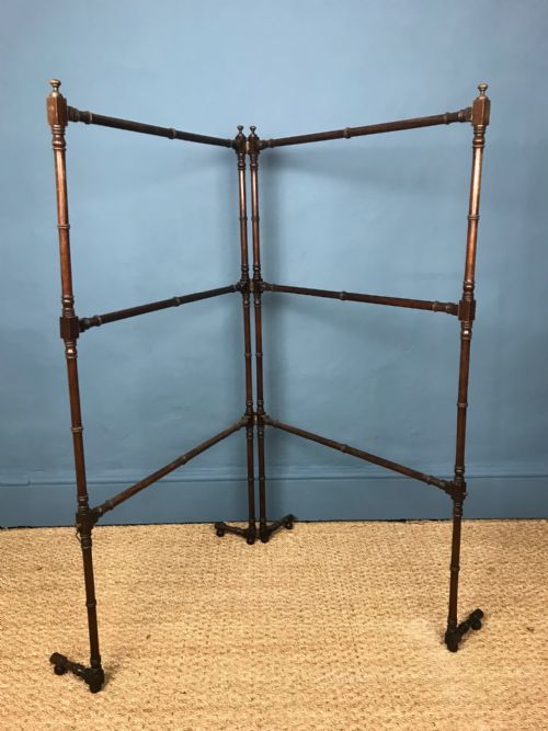 A Regency Mahogany Two Section Towel Rail C 1830