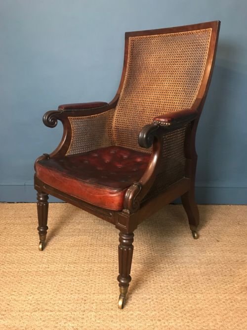 A Large Regency Mahogany Library Chair C 1825