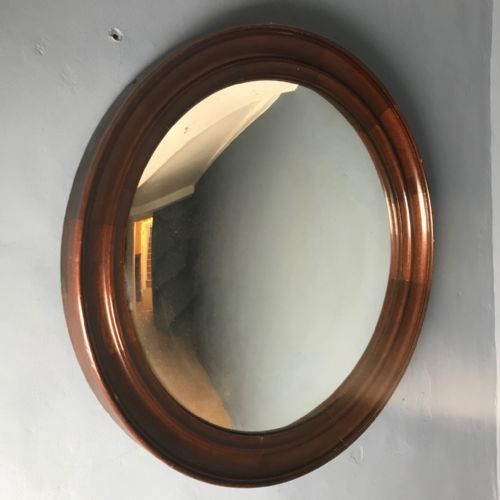 An Edwardian Mahogany Convex Mirror Circa 1910