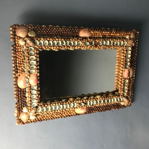 An Unusual Victorian Shell Mirror Circa 1890