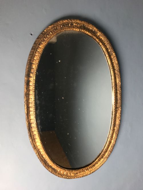 A George 111 Gilt Elliptical Shaped Mirror C 1780