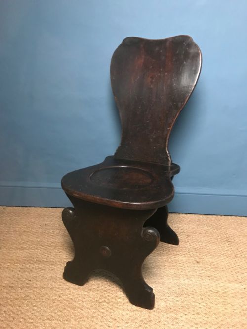 An Early George III Mahogany Hall Chair Circa 1760
