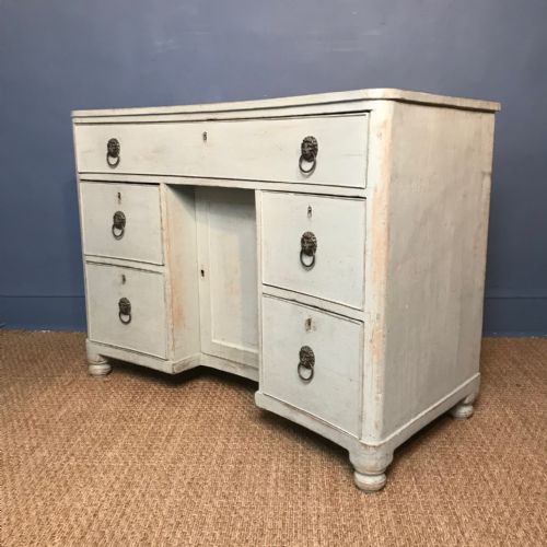 A Regency Painted Concave Fronted Pine Dressing Chest Circa 1830
