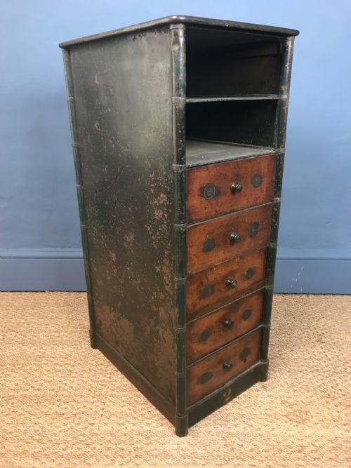 A Mid 19th Century Iron and Mahogany Side Cabinet C 1850