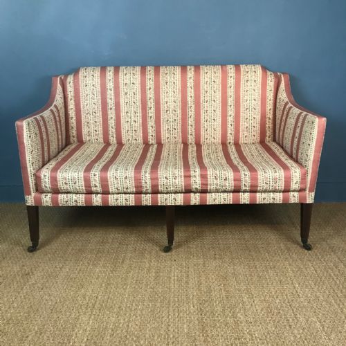 A George 111 Mahogany Sheraton Period Two Seater Sofa Circa 1790