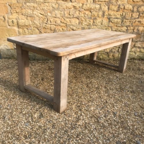 A Large Arts and Crafts Pine Kitchen Table Circa 1910