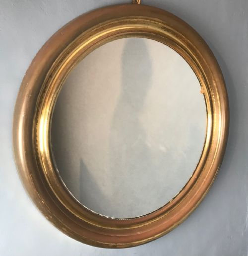 A Victorian Brass Circular Mirror of Good Size Circa 1890
