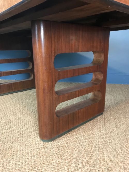 AN ART DECO BIRDS EYE MAPLE AND ROSEWOOD AND SILVERED GLASS TOPPED TABLE CIRCA 1930 - ADDITIONAL PHOTO 4