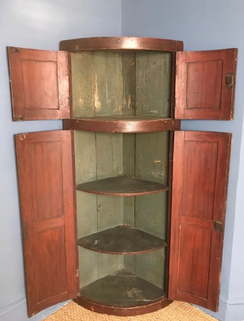 A Georgian Painted Pine Corner Cupboard Circa 1820
