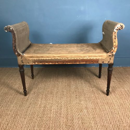 A George 111 Mahogany Window Seat Circa 1800