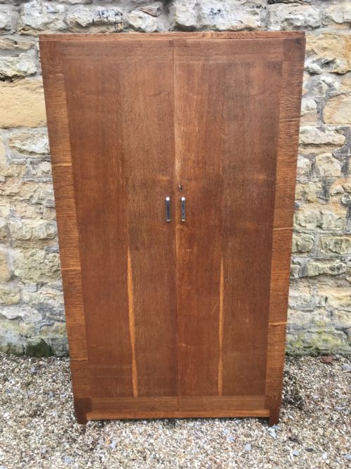 A Heals Oak 2 Door Wardrobe Circa 1930