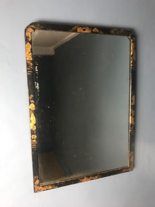A Small George 111 Lacquer Wall Mirror Circa 1770
