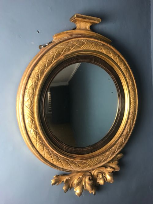 An Unusual George IV Convex Mirror Circa 1825