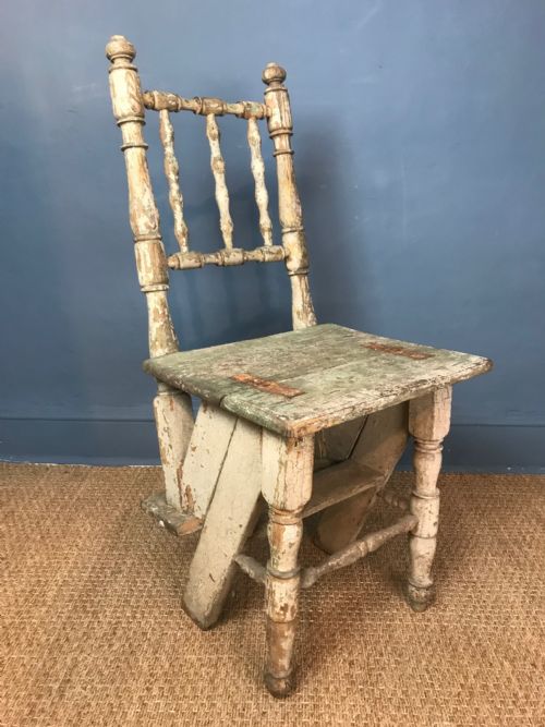 A Late 19th C Folding Ladder Chair Circa 1880 Cumbria